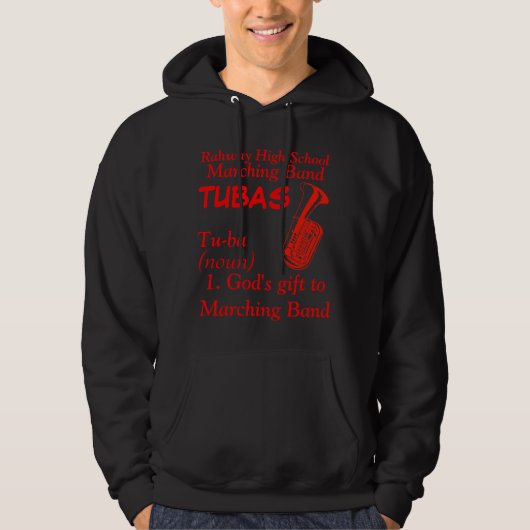 Tuba01-08, Rahway High School, Marching Band, T... Hoodie (Voorkant)