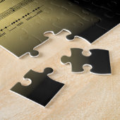 Tuba ~ 3-D vellen Music Pillow ~ Gold & Black Back Legpuzzel (Zijkant)