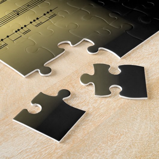 Tuba ~ 3-D vellen Music Pillow ~ Gold & Black Back Legpuzzel (Zijkant)