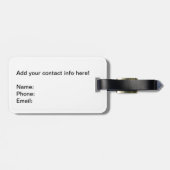 Tuba-Bagagelabel met leder Bagagelabel (Achterkant horizontaal)