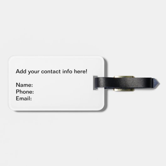 Tuba-Bagagelabel met leder Bagagelabel (Achterkant horizontaal)