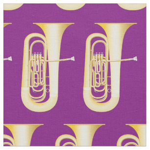 Tuba Band Music Musician Room Decor Paars Stof
