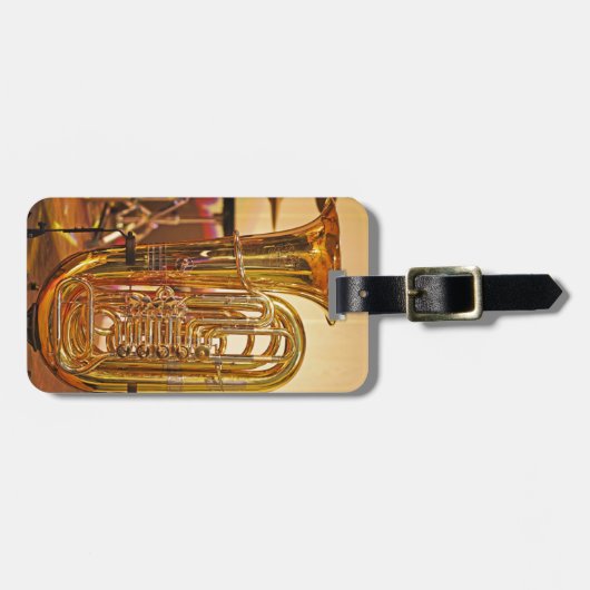 Tuba brass-instrument bagagelabel (Voorkant horizontaal)