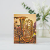 Tuba brass-instrument briefkaart (Staand voorkant)