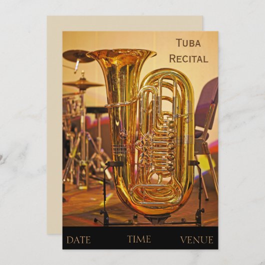 Tuba brass instrument Overweging Kaart (Voorkant / Achterkant)