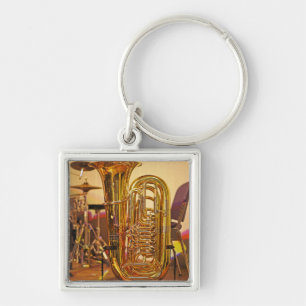 Tuba brass-instrument sleutelhanger