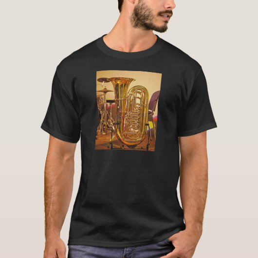 Tuba brass muziekinstrument t-shirt (Voorkant)