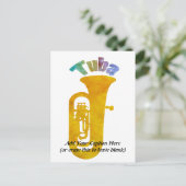 Tuba. Briefkaart (Staand voorkant)