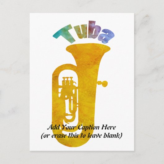 Tuba. Briefkaart (Voorkant)
