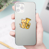 Tuba Cat Marcherende Stijl Sticker (Telefoon)