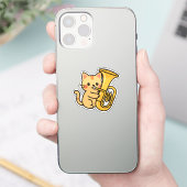Tuba Cat Marching Style Sticker (Telefoon)