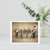 Tuba Cops (Sepia) Briefkaart (Staand voorkant)