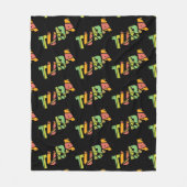 Tuba Cracked Text Fleece Deken (Voorkant)