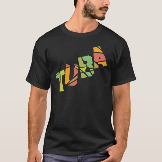 Tuba Cracked Text T-shirt (Voorkant)