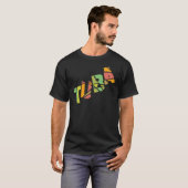 Tuba Cracked Text T-shirt (Voorkant volledig)