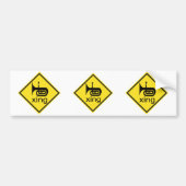 Tuba Crossing Xing Traffic Sign Bumpersticker (Voorkant)