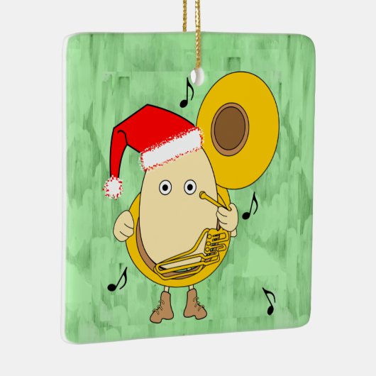 Tuba Egghead Keramisch Ornament (Rechts)