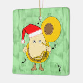 Tuba Egghead Keramisch Ornament (Links)