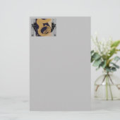 Tuba en Muzieknoten Briefpapier (Staand voorkant)