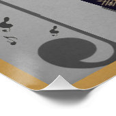 Tuba en Muzieknoten Perfect Poster (Hoek)