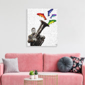 Tuba en vis canvas afdruk (Insitu (Woonkamer))