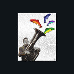 Tuba en vis canvas afdruk<br><div class="desc">Dieren en Natuur</div>