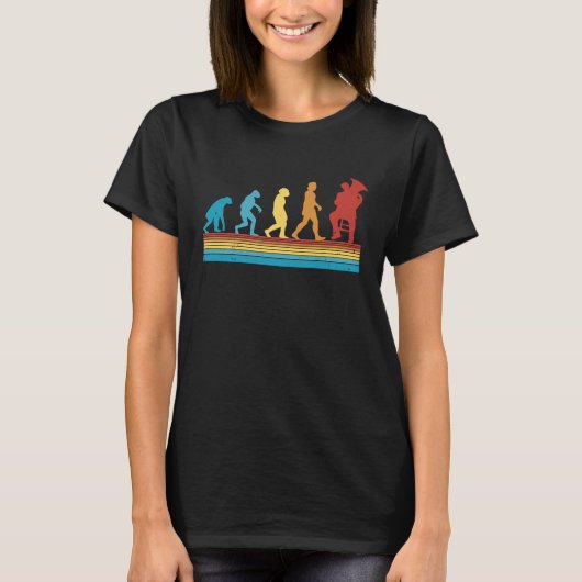 Tuba Evolution Retro Tubist Tuba Player  1 T-shirt (Voorkant)