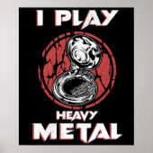Tuba Gifts Heavy Metal Marching Band Sousaphone Poster (Voorkant)