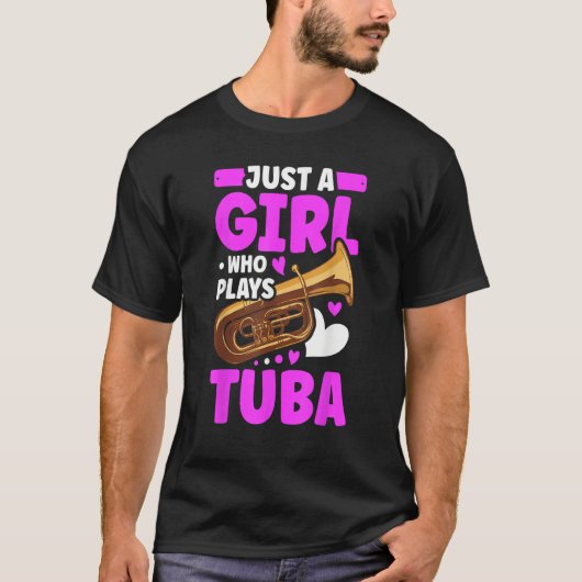 Tuba Girl Tuba Player T-shirt (Voorkant)