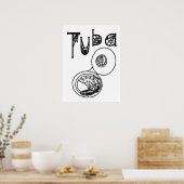 Tuba Halloween Cobwebs Poster (Keuken)