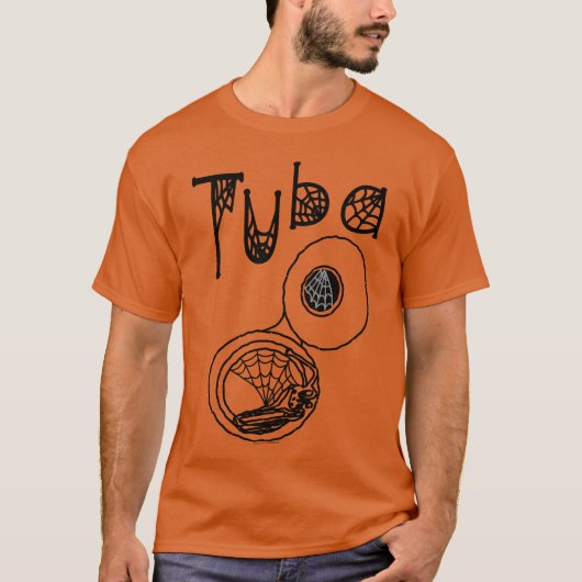 Tuba Halloween Cobwebs vriend T-shirt (Voorkant)