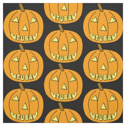 Tuba Halloween Pumpkin Stof (Swatch)
