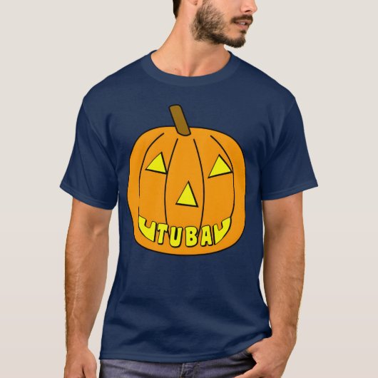 Tuba Halloween Pumpkin  T-shirt (Voorkant)