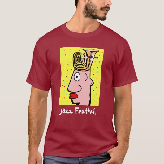 Tuba Head, op Festivals T-shirt (Voorkant)