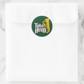 tuba_held ronde sticker (Tas)