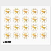 Tuba High School Band Gold gepersonaliseerd Ronde Sticker (Vel)