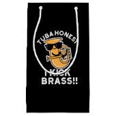 Tuba Honest I Kick Brass Funny Tuba Pun Dark BG Klein Cadeauzakje (Voorkant)