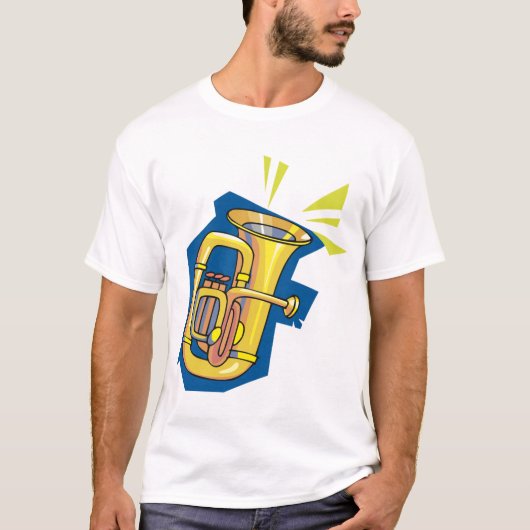 Tuba Instrument Heren T-Shirt (Voorkant)