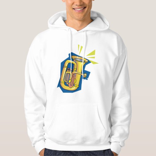 Tuba Instrument Mannen Hoodie (Voorkant)