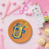 Tuba Instrumentpapier Borden Papieren Bordje (Feest)