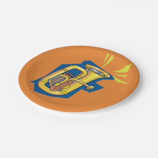 Tuba Instrumentpapier Borden Papieren Bordje (Gekanteld)