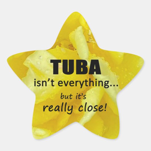 Tuba is niet alles Star-Sticker Ster Sticker (Voorkant)