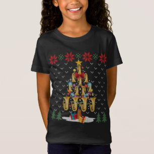 Tuba Kerstboom Vrolijk Xmas Lights Gift Lelijk XM T-shirt