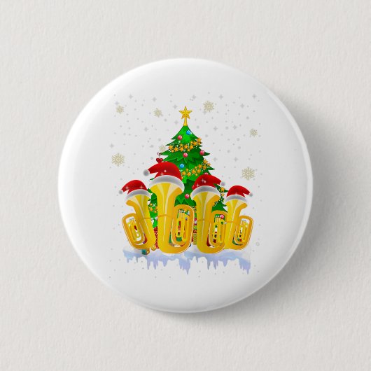 Tuba kerstboompannenmoeraslicht raglan ronde button 5,7 cm (Voorkant)