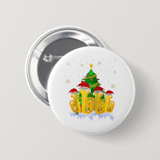 Tuba kerstboompannenmoeraslicht raglan ronde button 5,7 cm (Voorkant /achterkant)