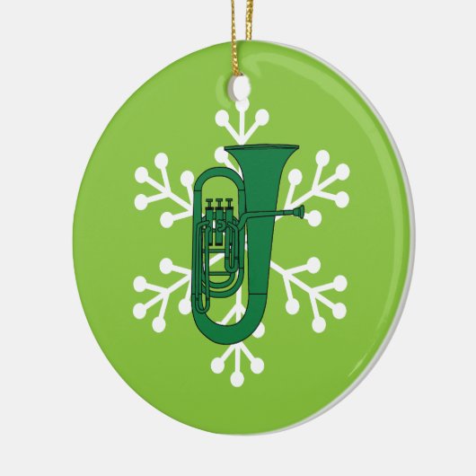 Tuba-kerstversiering Keramisch Ornament (Links)