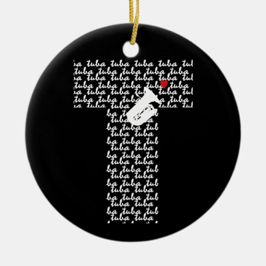 Tuba Letter T Keramisch Ornament (Voorkant)