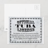 Tuba-licentie Briefkaart (Voorkant / Achterkant)