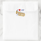 Tuba Love Ronde Sticker (Tas)
