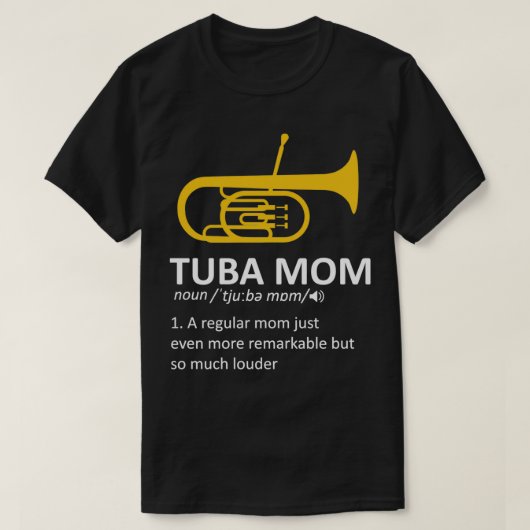 Tuba Ma Definition Funny Marching Band Tuba Playe T-shirt (Design voorkant)